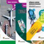 Livros didáticos de Física e de Matemática da Moderna. Fonte: divulgação