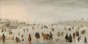 A Scene on the Ice - Hendrick Avercamp (1625). Fonte: National Gallery of Art