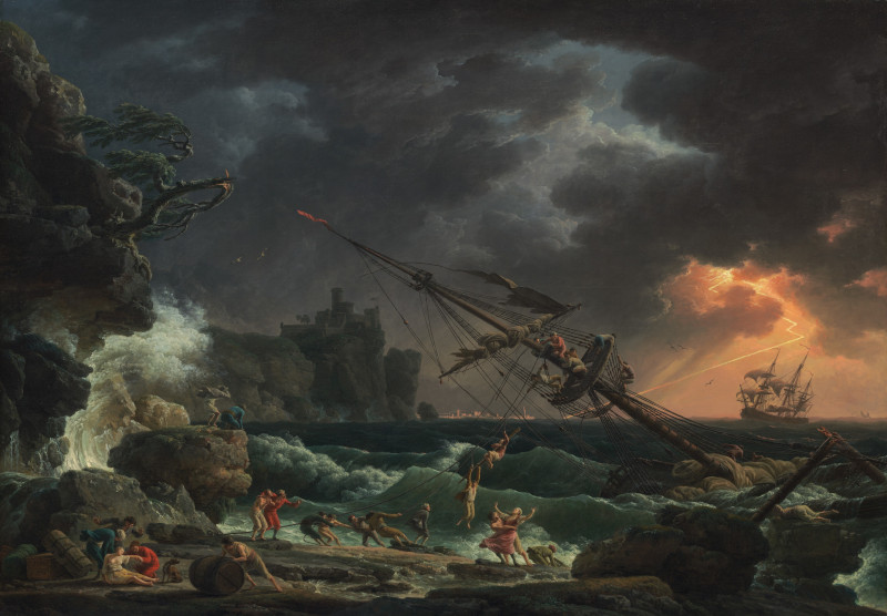 The Shipwreck - Claude-Joseph Vernet (1772). Fonte: National Gallery of Art