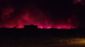 Incêndio próximo à BA-430. Foto: Evandro Batista Rodrigues Pereira