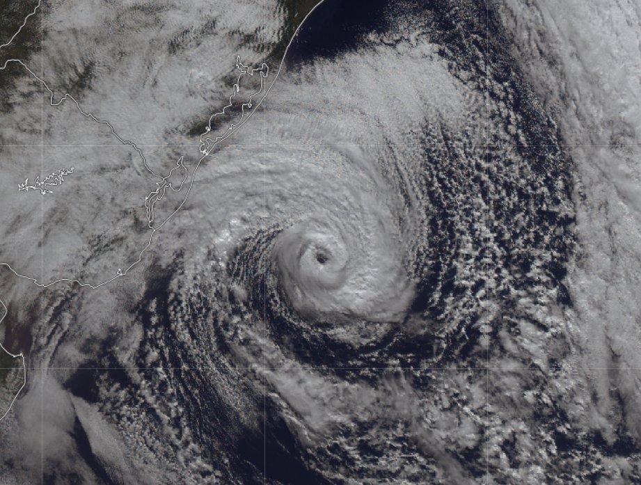 Ciclone subtropical Raoni. Fonte: EUMETSAT/Met Office