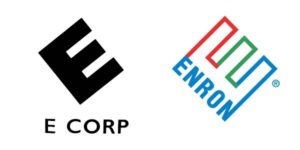 Logos da E corp e da Enron