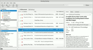 Tela do Mendeley Desktop