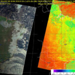 Imagens RGB e termal de uma passagem do satélite Meteor