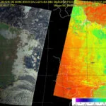 Imagens RGB e termal de uma passagem do satélite Meteor