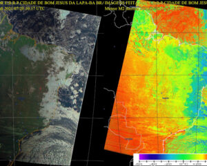 Imagens RGB e termal de uma passagem do satélite Meteor