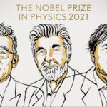 Syukuro Manabe, Klaus Hasselmann e Giorgio Parisi, ganhadores do Nobel de Física em 2021 (adaptado de Twitter/Nobel Prize)