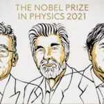 Syukuro Manabe, Klaus Hasselmann e Giorgio Parisi, ganhadores do Nobel de Física em 2021 (adaptado de Twitter/Nobel Prize)