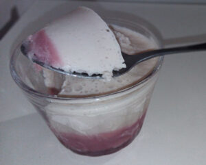 Sorvete de jabuticaba sobre suco de jabuticaba congelado. Foto: ViniRoger