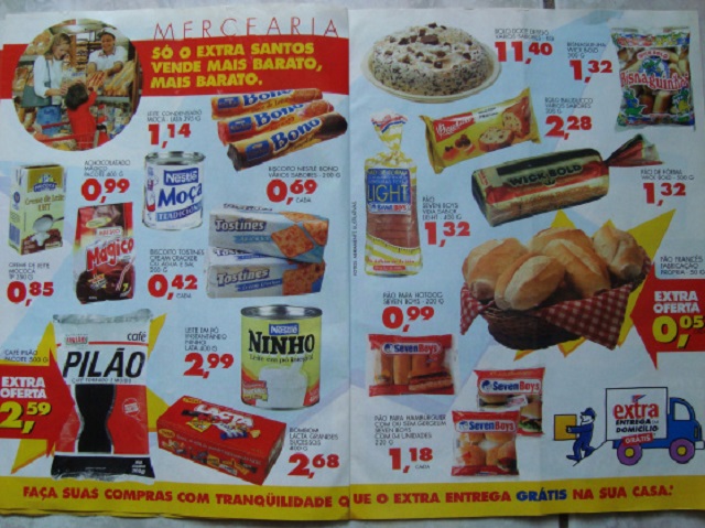 Panfleto de supermercado de novembro de 2000. Fonte: Webtudo