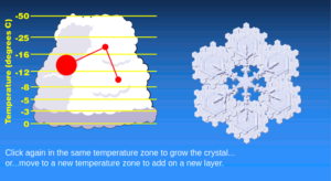 Exemplo de tela do "Grow Snow Crystals"