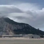 Nuvem do Levante sobre o Rochedo de Gibraltar. Foto: Met Office Gibraltar