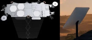 Satélite e antena da Starlink. Fonte: Starlink