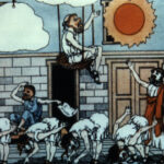 Ilustração de cena da peça As Nuvens. Foto: Steven S. Tigner