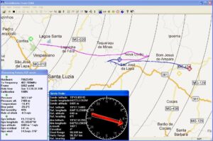 Tela do SondeMonitor com rastreamento espacial de uma radiossondagem. Fonte: py4zbz