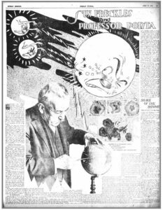 O professor Porta ganhou fama por meio do Oakland Tribune e da distribuição de suas previsões. Imagem: The Oakland Tribune