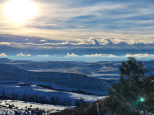 Nuvens sobre as montanhas Bighorn da cidade de Sheridan, localizada a 520 km ao norte de Cheyenne, a capital do Estado de Wyoming (EUA). Foto: Rachel Gordon