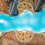 Imagem aéra da maior piscina do Brasil. Fonte: Reprodução/Assessoria