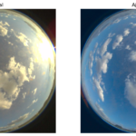 Imagem original e imagem ajustada via LAB