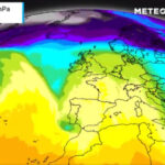 Gota fria no nível de 500 hPa 12h00 UTC. Fonte: Meteored com dados do ECMWF