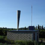 Canhão antigranizo na França em 2007. Fonte: Wikipedia