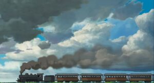 Vidas ao Vento: muito uso de cenas com planos abertos valorizando o céu e as nuvens