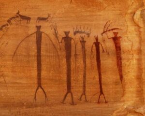 Painel pictográfico em Virgin Spring Canyon, Condado de Emery, Utah. Foto: Dave Manley.