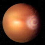 Impressão artística de uma glória no exoplaneta WASP-76 b. Crédito: ESA , trabalho realizado pela ATG sob contrato para a ESA, CC BY-SA 3.0 IGO