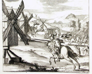 Don Quixot's Encounter with the Windmills. Fonte: Biblioteca Virtual Miguel de Cervantes
