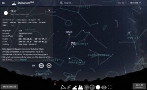 Região do céu para se observar as Delta Aquáridas (São Barnabé, Portugal: 37.35761,-8.16461)