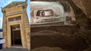 Catacumbas de São Paulo: uma das entradas e parte de seu interior. Fotos: Eliana Reis