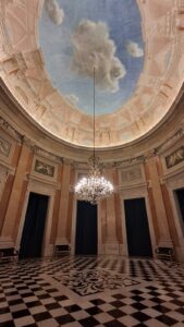 Pintura de nuvens no teto do Palácio Nacional da Ajuda. Foto: ViniRoger