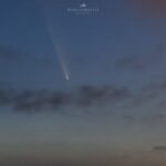 Cometa C/2023 A3 Tsuchinshan-ATLAS visto em 13/10/2024 sobre Carvoeiro (Algarve, Portugal). Foto: Bruno Gonçalves via Meteofontes