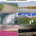 Montagem com extremos climáticos de 2024. Fonte: geografia.online