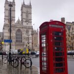 Abadia de Westminster, com incônica cabine telefônica em primeiro plano. Foto: ViniRoger