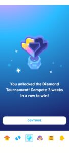 Tela de entrada em um dos torneios da Divisão Diamante