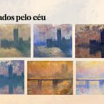 Pinturas de Monet em Londres sob diferentes condições atmosféricas em slide transmitido da palestra