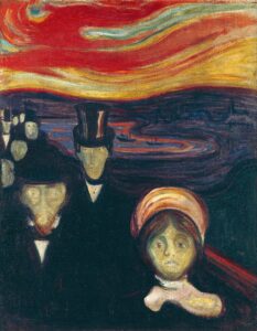 Edvard Munch - Anxiety (1894). Fonte: Wikipedia/Google Art Project