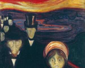 Edvard Munch - Anxiety (1894). Fonte: Wikipedia/Google Art Project