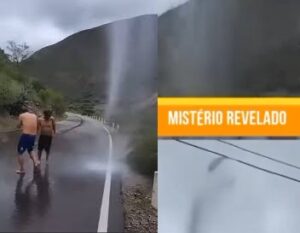 Cenas do vídeo viral que afirmam se tratar de chuva localizada. Fonte: divulgação