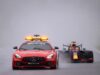 Safety car na frente de Max Verstappen no GP da Bélgica da temporada 2021. Foto: Lars Baron/Getty Images