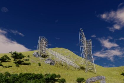 Antenas do radiotelescópio BINGO. Fonte: Wikipedia