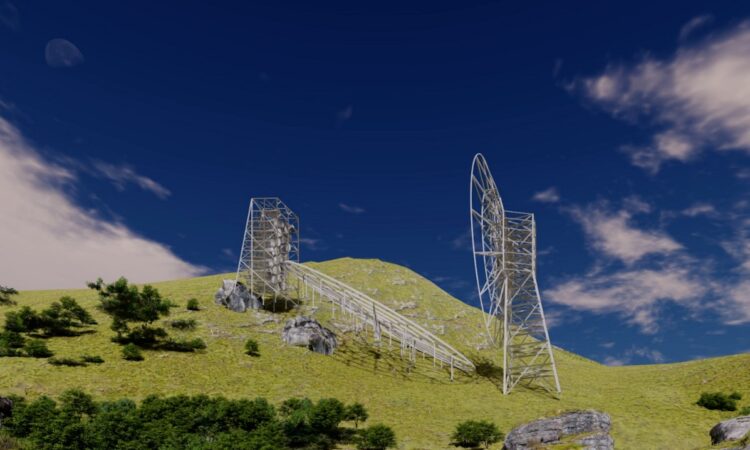 Antenas do radiotelescópio BINGO. Fonte: Wikipedia