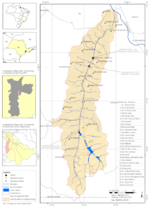 Localização da Bacia Hidrográfica do Córrego Ipiranga. Fonte: Amaral (2020)