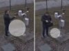 Cenas de vídeo que supostamente mostraria a ação de homem usando secador de cabelo para aquecer o ar junto a sensores de estação meteorológica automática de Roissy, junto ao Aeroporto Charles de Gaulle. Fonte: fluxcharts