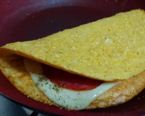 Omelete de cuscuz. Foto: ViniRoger