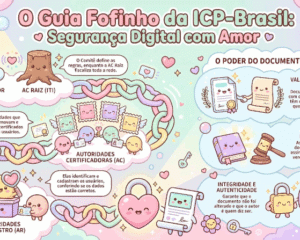 Guia de funcionamento básico da ICP-Brasil. Fonte: Thaiane dos Santos
