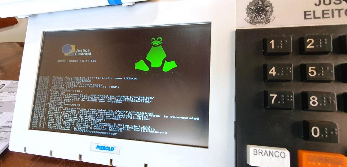 Urna eletrônica com Linux. Fonte: TSE